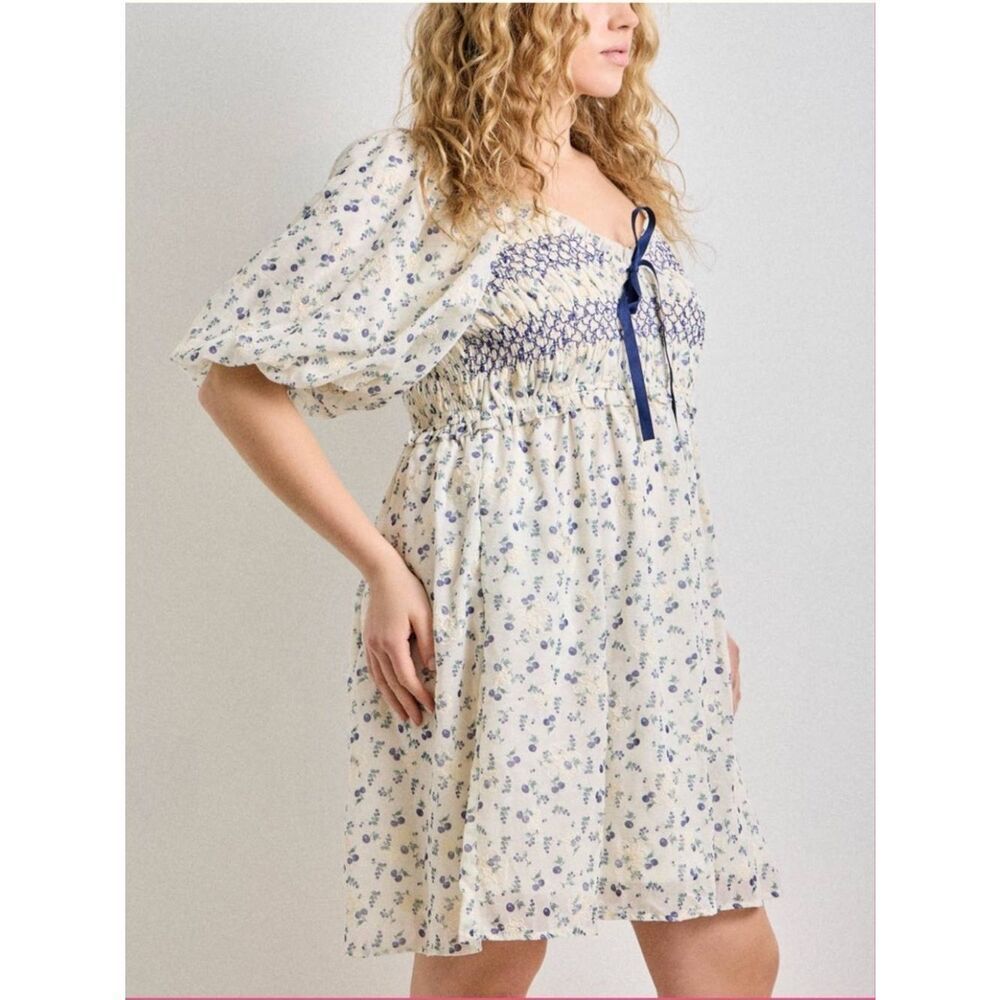 Plus Blueberry Patch Babydoll Dress